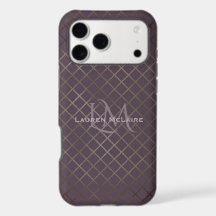 Diamond & Purple Taupe Monogram 
