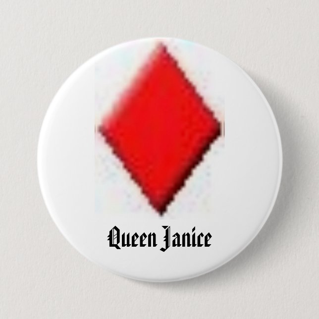 diamond, Queen Janice 3 Inch Round Button (Front)
