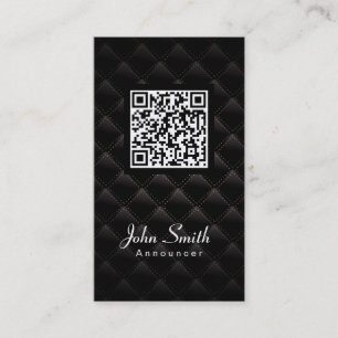 Diamond Quilt QR Code Announcer Business Card