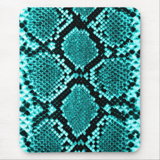 Diamond Rattlesnake Snake Skin aqua Mouse Pad