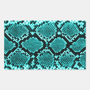 Diamond Rattlesnake Snake Skin aqua Sticker