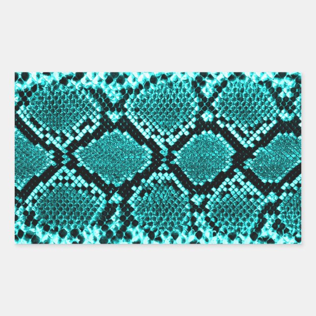 Diamond Rattlesnake Snake Skin aqua Sticker (Front)