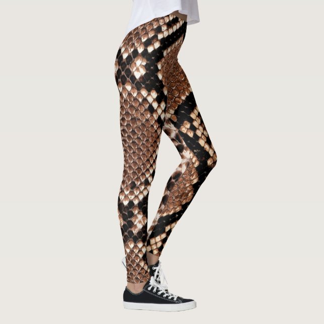 Diamond Rattlesnake Snake Skin Leggings (Right)