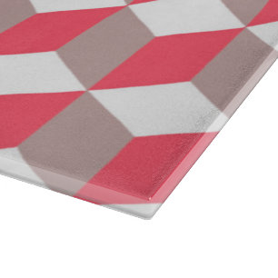 Diamond Repeating Pattern In Poppy and Grey Cutting Board
