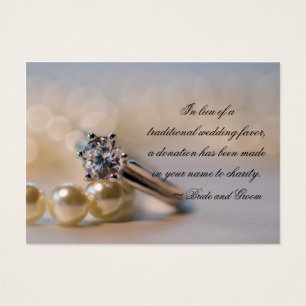 Diamond Ring and Pearls Wedding Charity Favour Car