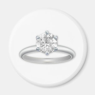 Diamond Ring Bling Clipart Graphic Magnet