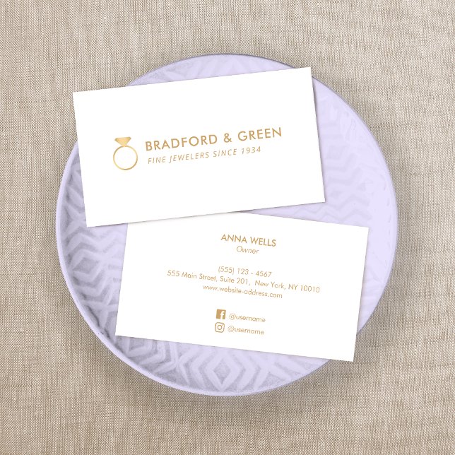 Diamond Ring Fine Jewelers Business Card (Creator Uploaded)