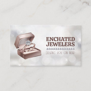 Diamond Ring in Box Jewellery Business Card