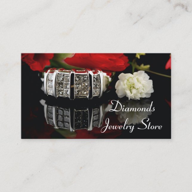 Diamond Ring Jewellery Store Business Card (Front)