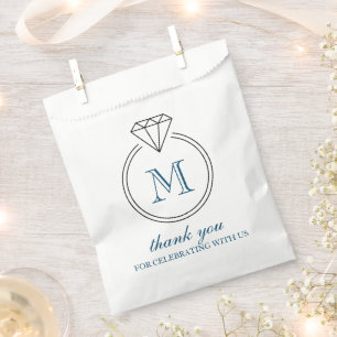 Diamond Ring Monogram Favour Bag