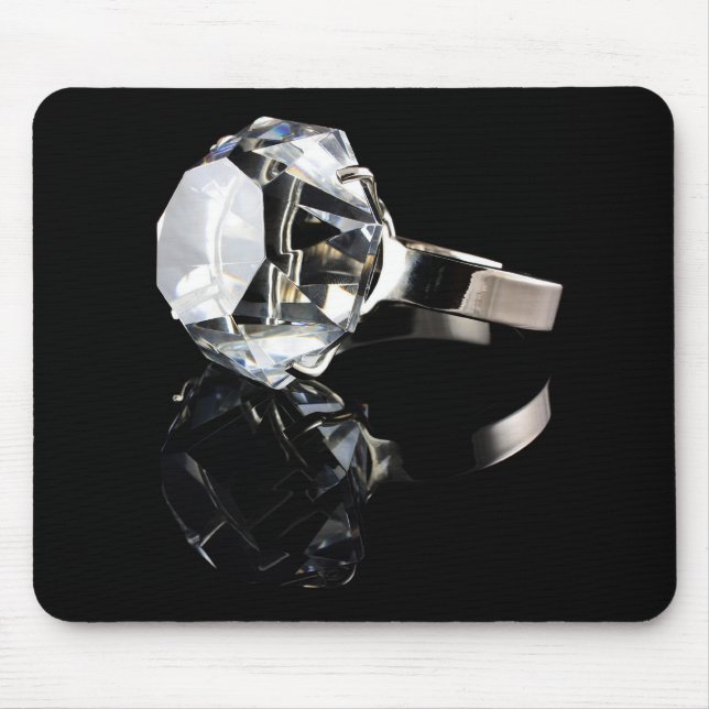 Diamond ring on black mouse pad (Front)