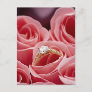 Diamond Ring Roses Postcard