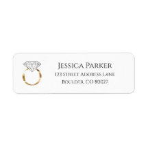 Diamond Ring Wedding Engagement Return Address