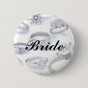 Diamond Rings 2 Inch Round Button