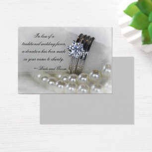 Diamond Rings and Pearls Wedding Charity Favours