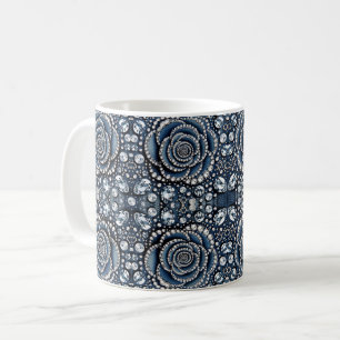 Diamond Rose & Denim Glam Bling Jewels Coffee Mug