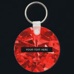 Diamond Ruby Gemstone Personalized Keychain<br><div class="desc">Diamond Ruby Gemstone Personalized keychain</div>