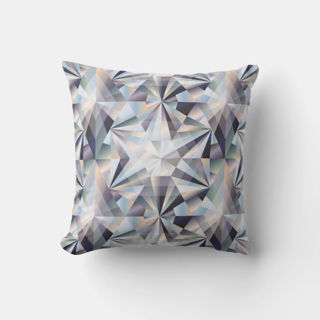Diamond seamless background, vintage illustrationd throw pillow (Front)