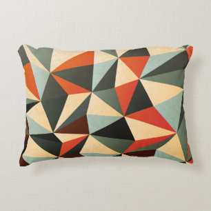 Diamond Shape: Abstract Vintage Design Accent Pillow