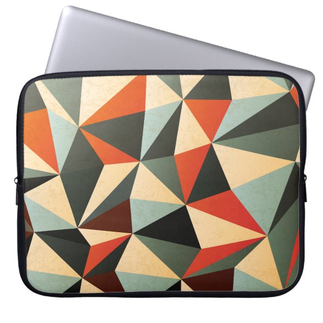 Diamond Shape: Abstract Vintage Design Laptop Sleeve (Front)