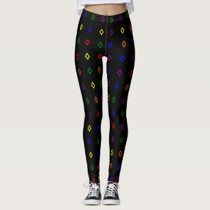 Diamond Shape Pattern Pride Colours Leggings
