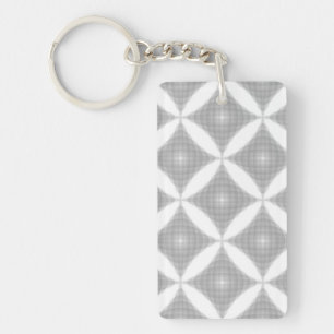DIAMOND SHAPED ABSTRACT PATTERN KEYCHAIN