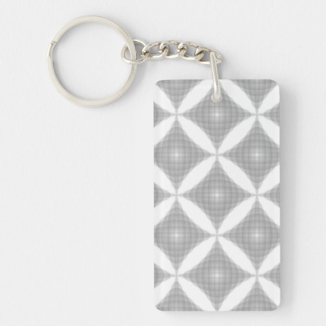 DIAMOND SHAPED ABSTRACT PATTERN KEYCHAIN (Front)