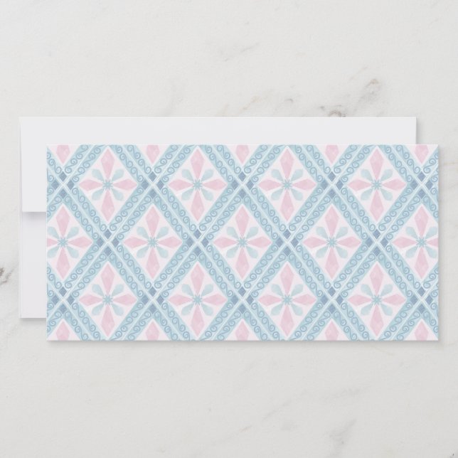 diamond shaped blue pattern (Front)