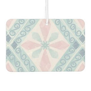 diamond shaped blue pattern air freshener