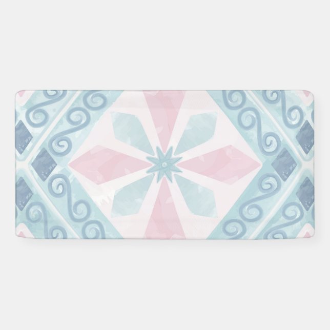 diamond shaped blue pattern banner (Horizontal)