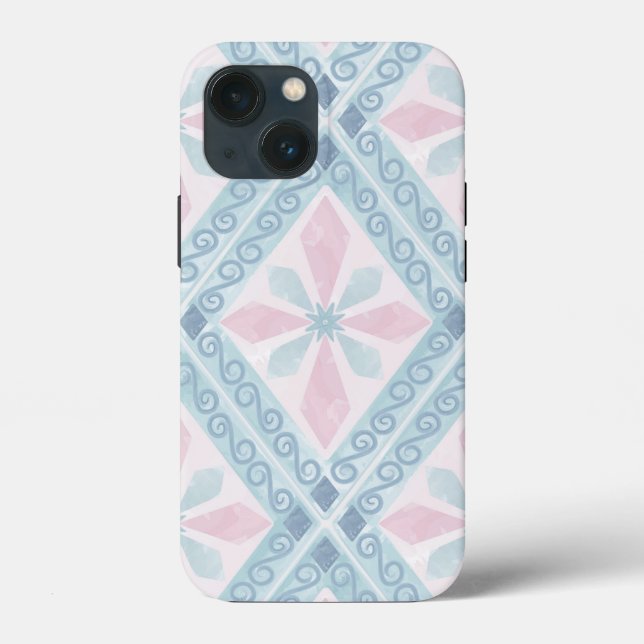 diamond shaped blue pattern Case-Mate iPhone case (Back)