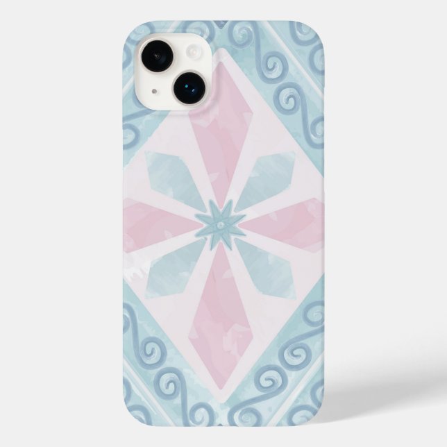 diamond shaped blue pattern Case-Mate iPhone case (Back)