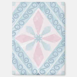 diamond shaped blue pattern magnet