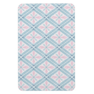 diamond shaped blue pattern magnet