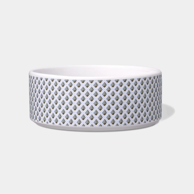 Diamond Shaped Goose By Pond Dog Bowl (Front)