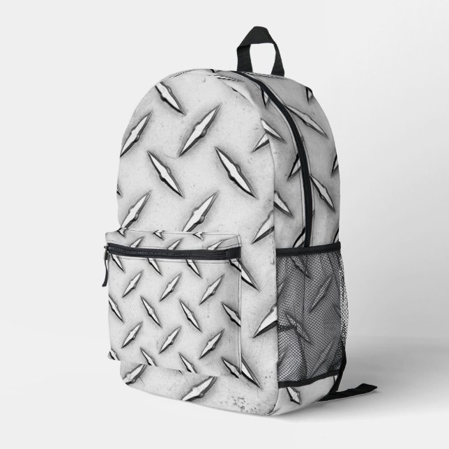 Diamond Sheet Metal Printed Backpack (Back Corner Right)