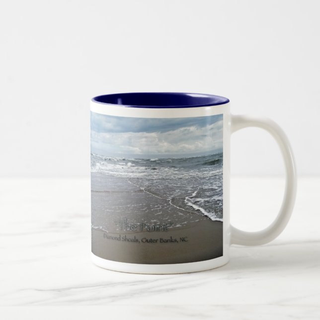 Diamond Shoals "The Point" OBX North Carolina Two-Tone Coffee Mug (Right)