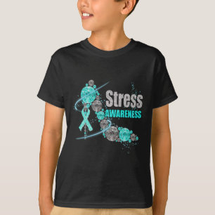 Diamond Shoes Stress Awareness Warrior Ribbon T-Shirt