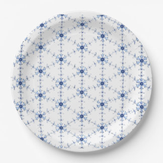 Diamond Snowflake Pattern Paper Plate