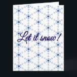 Diamond Snowflake Pattern Postcard<br><div class="desc">Blue snowflakes in a diamond pattern on a white background. The snowflakes started as a photograph taken in 1909 of individual snowflake crystal. The subtle pattern is great for any winter holiday.</div>