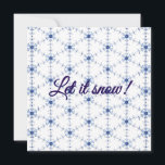 Diamond Snowflake Pattern Postcard<br><div class="desc">Blue snowflakes in a diamond pattern on a white background. The snowflakes started as a photograph taken in 1909 of individual snowflake crystal. The subtle pattern is great for any winter holiday.</div>