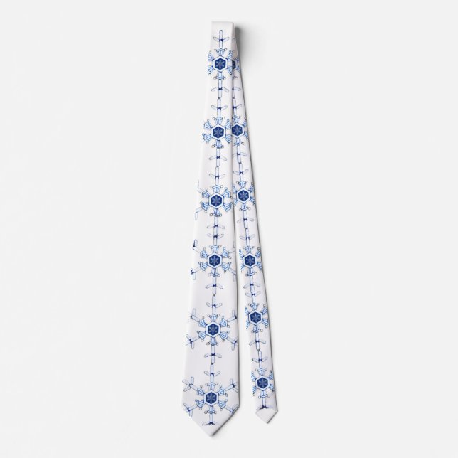 Diamond Snowflake Pattern Tie (Front)