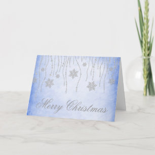 Diamond Snowflakes Christmas Holiday Greeting Card