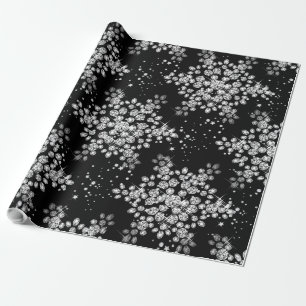 Diamond Snowflakes Wrapping Paper
