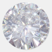 Diamond Solitaire Invitation Envelope Stickers