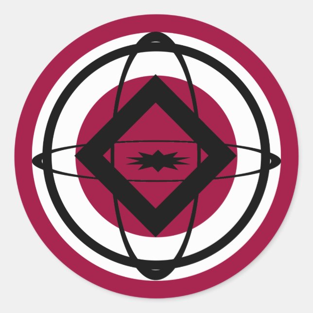 Diamond, spheres, ellipses classic round sticker (Front)