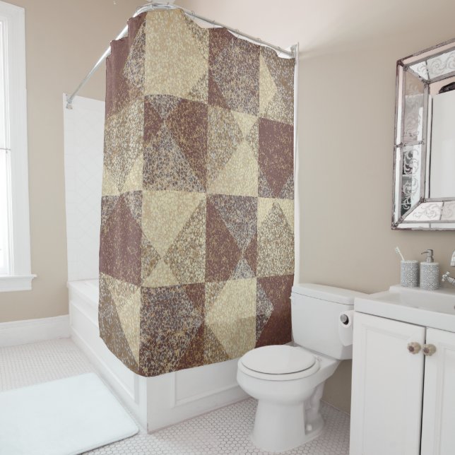 Diamond Square Tile Speckled Muted Earth Tones (In Situ)
