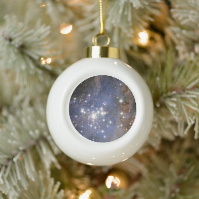 Diamond Stars in Carina Nebula Hubble Space Ceramic Ball Christmas Ornament (Tree)
