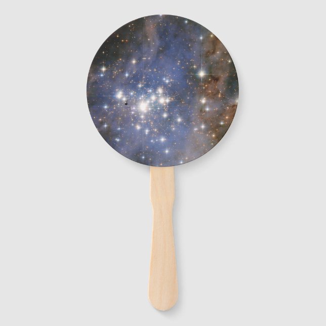 Diamond Stars in Carina Nebula Hubble Space Hand Fan (Front)