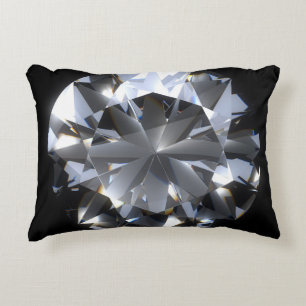 Diamond stone: black space sparkle. accent pillow
